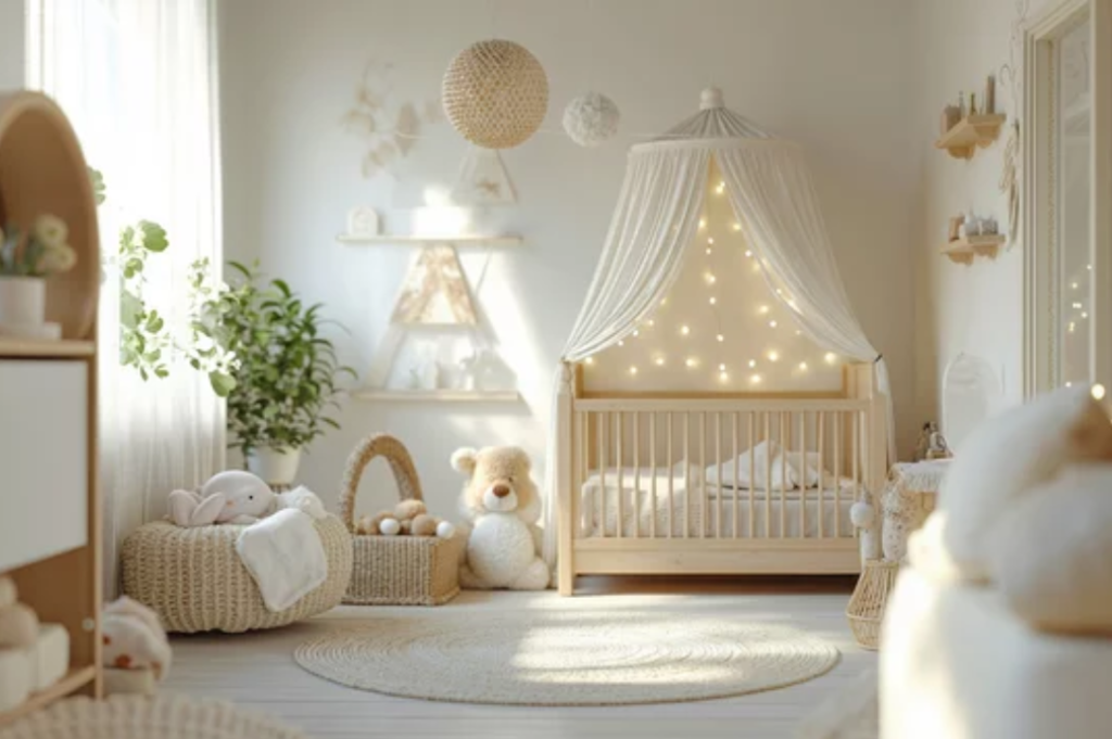 neutral tones baby nursery